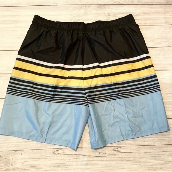 Open Trails Men’s Multicolored Striped Swim Trunks - Picture 3 of 9